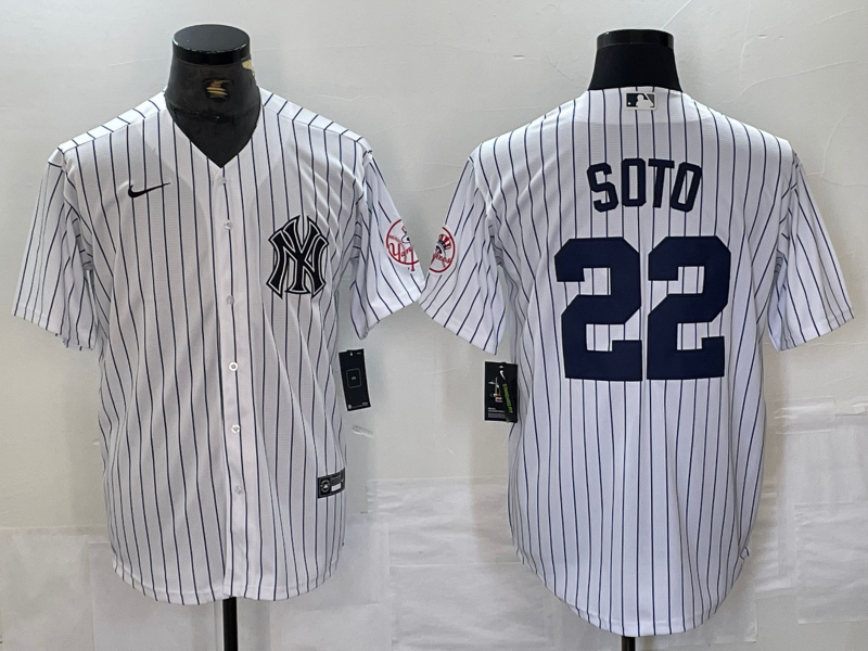 Men's New York Yankees Juan Soto #22 White Limited Jersey